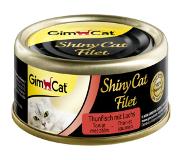 GimCat Shinycat Filet 70 g - Kattenvoer - 24 x Tonijn&Zalm