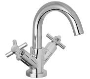 Saqu X-grip Wastafelkraan 2-greeps chroom