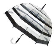 Smati Rayures Paraplu - Transparant - Stormbestendig - Zwart - Wit - Ø85cm