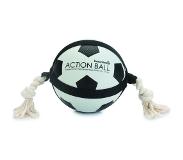 Beeztees Action Voetbal Met Touw - Hondenspeelgoed - 19 cm