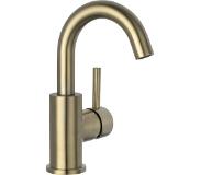 Saqu Classic Wastafelkraan draaibare uitloop Geborsteld Messing