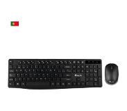 NGS Allure Kit, QWERTY, PT toetsenbord Inclusief muis RF Draadloos Portugees Zwart