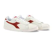 Diadora Game L Low Waxed Wit/Rood Dames | Maat 40 | Lage sneakers