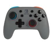 NGS PowerA Nano Enhanced Wireless Controller - Grey & Neon Blue/Red | Switch