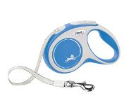 Flexi voor hond rollijn voor new comfort tape blauw S 5 mtr