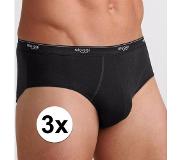 Sloggi 3x Sloggi basic midi heren slip zwart S - onderbroek