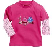 Schnizler T shirt lange mouwen Uilen meisjes roze