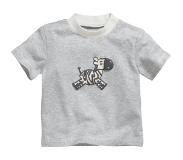 Schnizler T shirt korte mouwen Zebra junior grijs