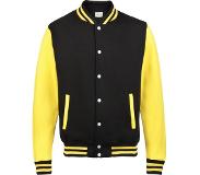 Awdis Baseball Jacket (Zwart / Geel) XXXL