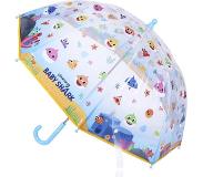 Baby Shark gekleurde kinderparaplu voor jongens/meisjes 71 cm - Babyshark - Regenkleding - Doorzichtige kinderparaplu