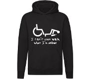 SOL's I can't even walk when i am sober Hoodie | drank | rolstoel | handicap | nuchter | alcohol | sweater | trui | unisex | Zwart