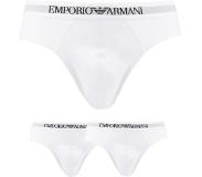 Emporio Armani Brief Slip 2-pack Sportonderbroek casual - Maat S - Mannen - wit