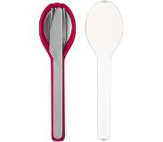 Mepal Meeneem Bestekset Ellipse 3-delig - Nordic Red Rood rood Mepal Bestekset