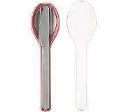 Mepal – Bestekset 3-delig Ellipse – Bestaat uit een mes, vork en lepel – Nordic pink – RVS bestekset