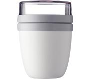 Mepal lunchpot Ellipse rond kunststof wit grijs