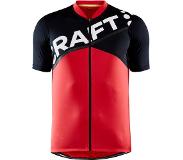Craft Core Endur Logo fietsshirt Kleur: rood/zwart, Maat: M