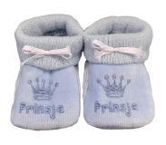 Petit villain Kraamcadeau - Petit Villain Newborn Slofjes - Prinsje - Blauw - 0-3 maanden