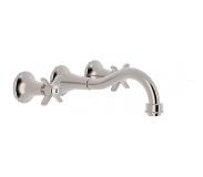 Tres Clasic inbouw wastafelkraan 21cm geborsteld staal