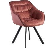 Wohnling Umea Velvet Eetkamerstoel Roze