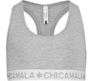 Muchachomalo Sport BH Chicamala Girls Racer Back Solid Grey-Maat 146 / 152
