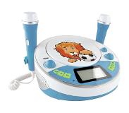 X4 TECH Bobby Joey Jam Box Kinder CD-speler Bluetooth, AUX, CD, USB, SD Incl. karaoke-functie, Incl. microfoon Blauw