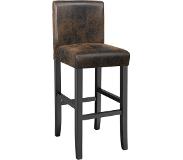 TecTake - 4 Barkrukken van imitatieleer oud bruin - 403585