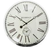 Riverdale - Wandklok Cambridge zilver 50cm - Zilver