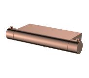 Regn thermostatische douchemengkraan met planchet, geborsteld koper