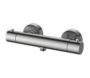 Regn thermostatische douchekraan - geborsteld nikkel PVD