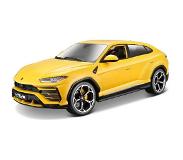 Bburago Modelauto Lamborghini Urus geel 1:18 - speelgoed auto schaalmodel
