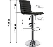 TecTake barkruk - Set van 2 barkrukken barstoel kruk verstelbaar - 401561