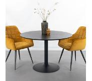 SoHome Ronde Eettafel 'Elsa' 110cm, kleur Zwart