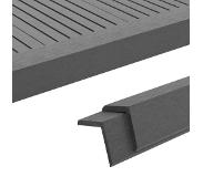 vidaXL Terras hoekplinten 170 cm HKC grijs 5 st