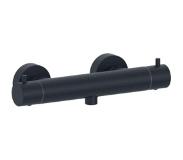Paffoni Light Douche thermostaatkraan waterbesparend opbouw met temperatuurbegrenzing zwart mat LIQ168ENO