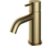 Hotbath Wastafelmengkraan Hotbath Cobber 1-hendel Gebogen 14.3 cm Living Colours Geborsteld Messing