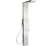 Wiesbaden Douchepaneel / Douchekolom Mikos 158x20x7cm RVS Thermostaatkraan Regendouche Massagejets