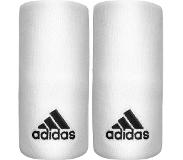 Adidas Polsband Adidas Tennis Large White/White/Black (set van 2)