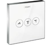 Hansgrohe Inbouw Douchekraan ShowerSelect Glass Afbouwdeel inbouw stopkraan voor 3 functies 15736400