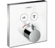 Hansgrohe ShowerSelect Glass inbouw douchekraan thermostaat wit/chroom