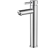 Diamond Line Wastafelkraan Eva Opbouw Hoog Rond Chroom 1 Greeps