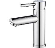 Diamond Line Wastafelkraan Eva Opbouw Laag Rond Chroom 1 Greeps