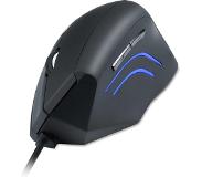 Perixx USB muis Optisch Ergonomisch, Geu00efu00bfu00bdntegreerd scrollwiel Zwart