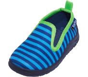 Playshoes Pantoffel Gestreept - blauw/groen
