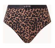 LOVE Stories Moonflower high waisted slip met panterprint