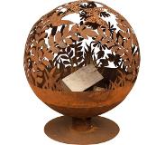 Esschert Design Vuurbal Esschert Design Laser Cut Bloemen Roest