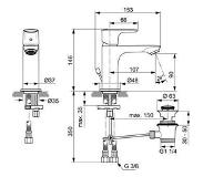 Ideal standard Connect Air Wastafelmengkraan (opbouw) A7007AA