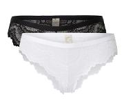Dorina Brazilian 2-pack - Mia - Black/White - L - Wit