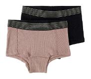 Name it meisjes hipster 2-pak - Antler Black - 128