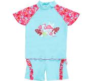 Playshoes UV zwemsetje Kinderen Flamingo - Aqua/Roze - Maat 110/116