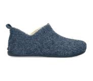 Manfield Blauwe pantoffels met wol | Maat 46